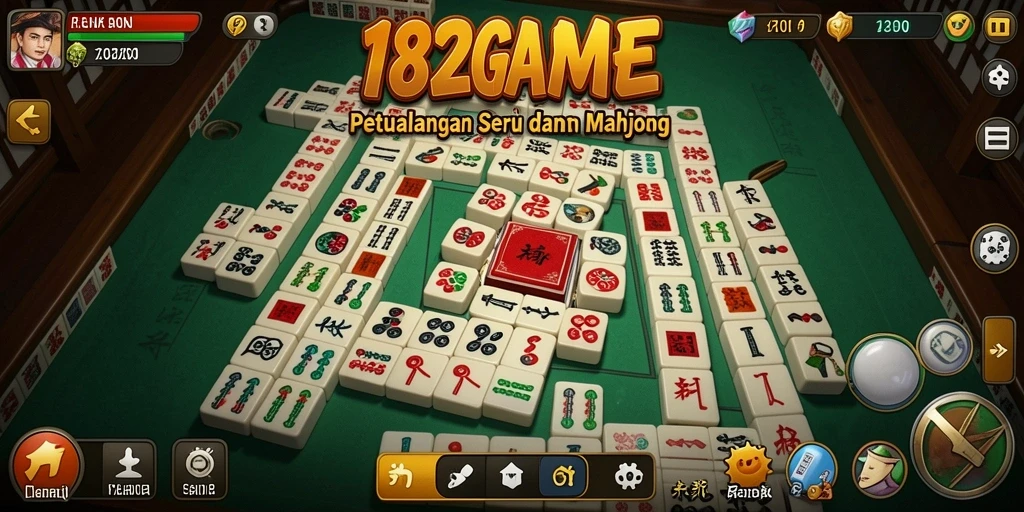 Tampilkan gameplay seru 182GAME dalam permainan Mahjong.