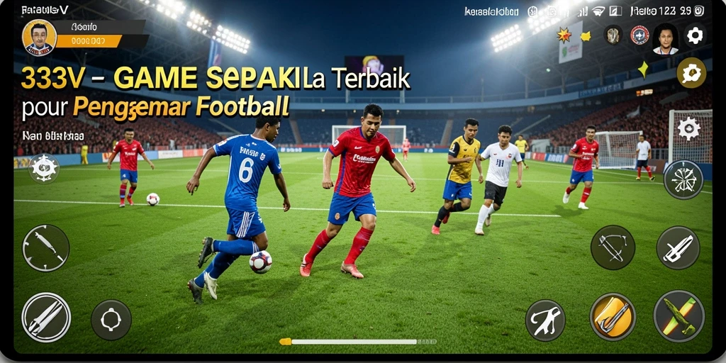 Tampilan gameplay mendebarkan dengan aksi sepak bola intens