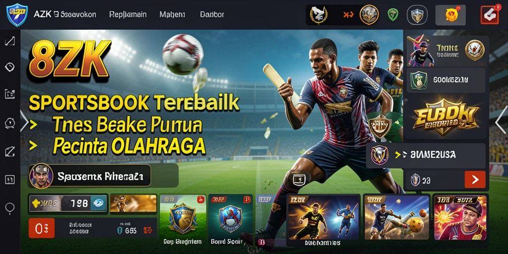 Screenshot gameplay <strong>8ZK</strong> menampilkan taruhan olahraga yang mendebarkan.