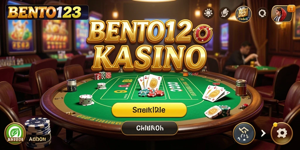 Tampilan seru gameplay BENTO123 dengan suasana Kasino yang menghibur.