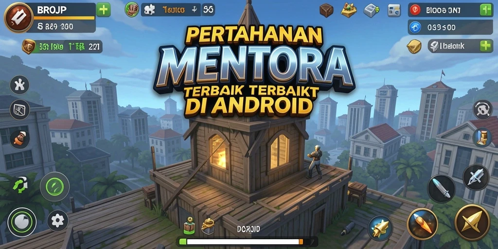 Tampilan gameplay BROJP yang menegangkan saat mempertahankan menara.