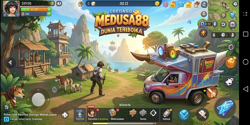 Menampilkan keindahan dunia terbuka MEDUSA88 dengan gameplay menawan.
