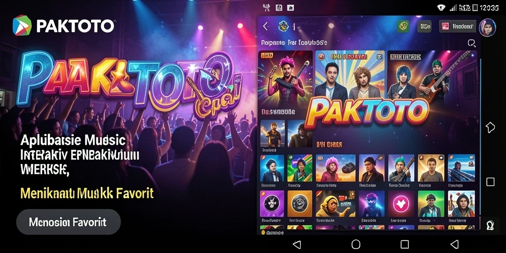 Tampilan gameplay interaktif dari aplikasi musik PAKTOTO