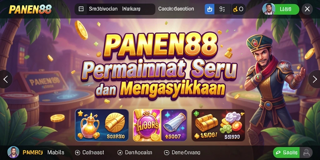 Screenshot gameplay menampilkan keseruan bermain Slot di PANEN88.