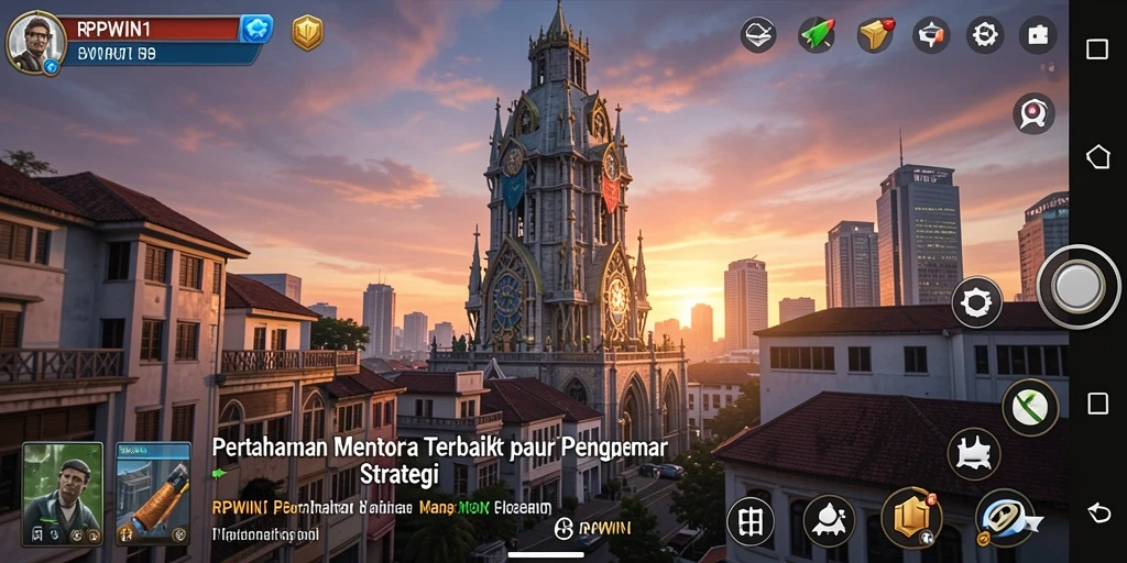 Tampilan menarik dari gameplay Tower Defense RPWIN1 yang menantang.